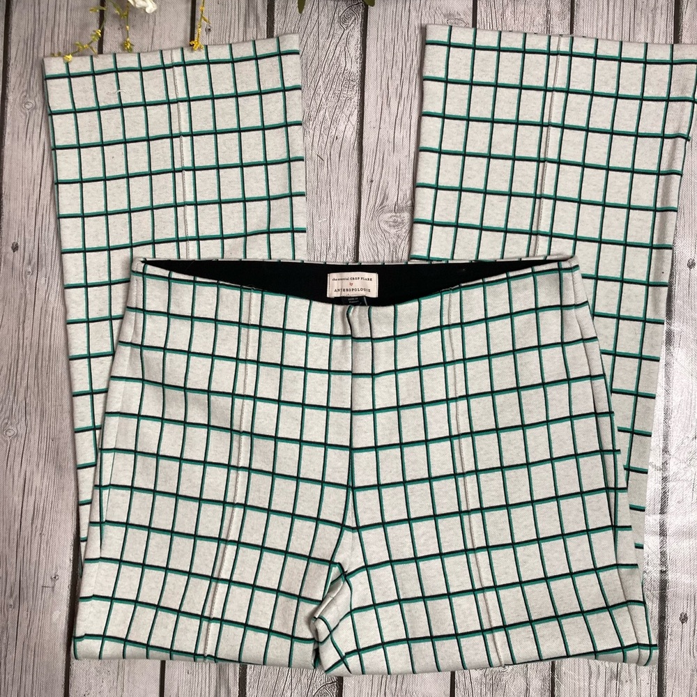 Anthropologie The Essential Crop Flare Plaid - Picture 4 of 13
